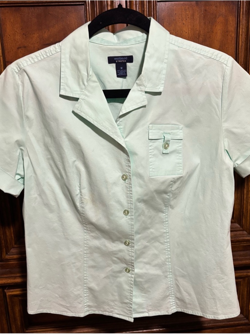 Westbound Mint Green Short Sleeve Button Down Shirt